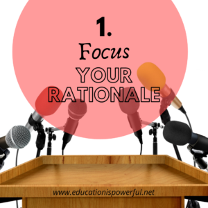 How to teach political texts Step 1 Focus Your Rationale