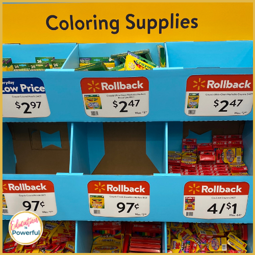 23B Back to School Supplies walmart bins